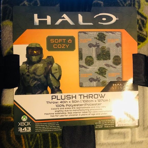 Halo Infinite Master Chief XBOX 343 Sherpa Plush - Picture 1 of 3